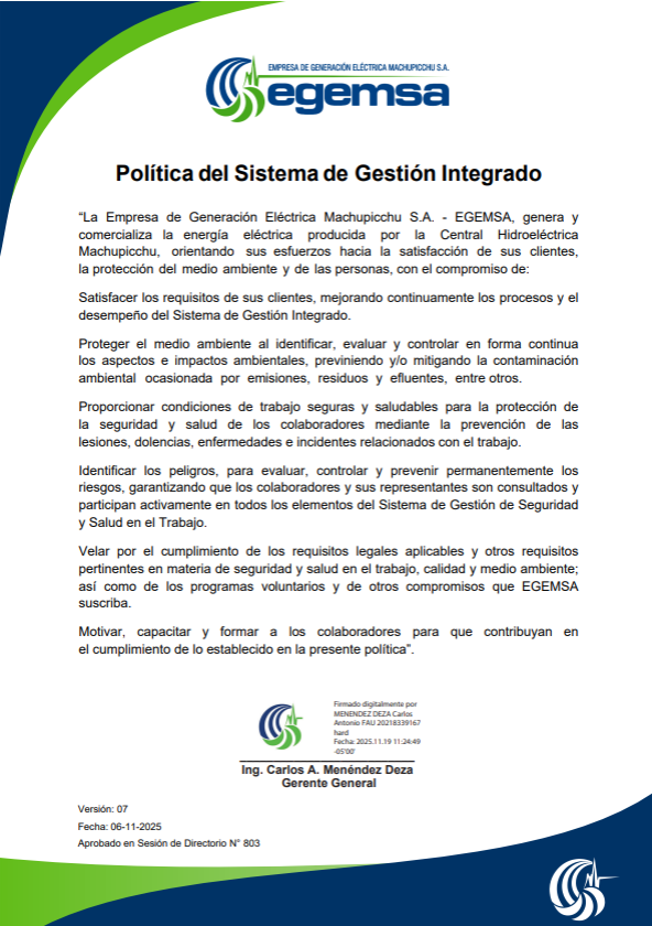 Política del sistema de Gestión Integrado